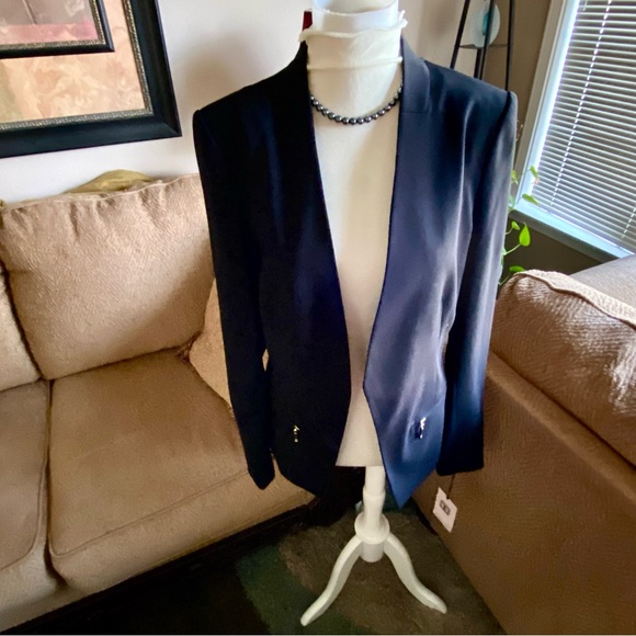 🆕 Ivanka Trump Open Crepe Blazer - Picture 2 of 9